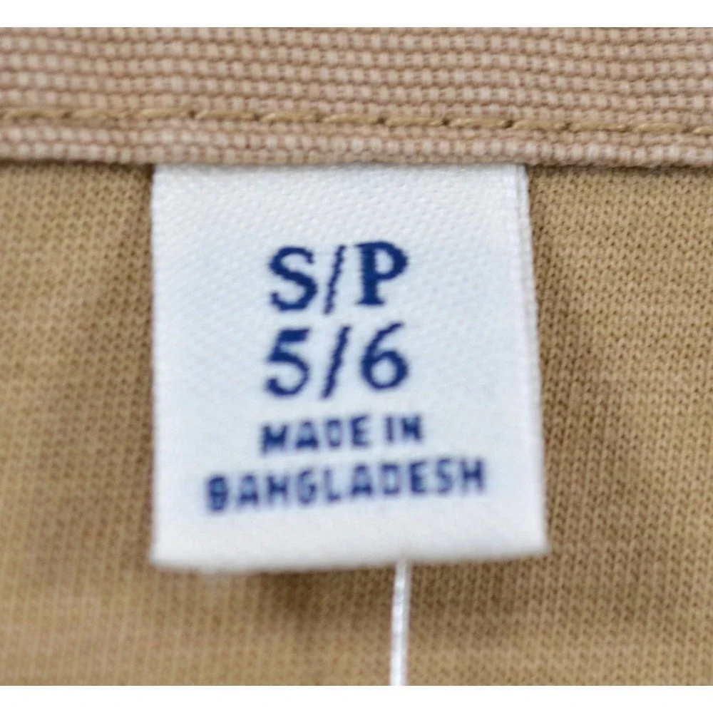 Children's Place Beige Canvas Bomber Jacket Size Small 5/6 Full Zip Nwt's